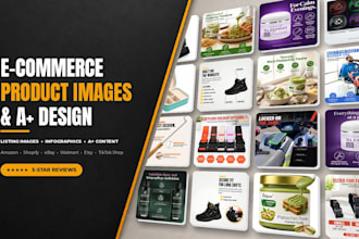 design ecommerce product listing images, infographics and a plus content