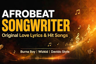 write an original afrobeat song lyrics and custom love song for you