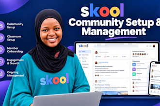 skool credit repair skool community setup skool online course community manager