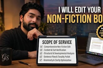 provide nonfiction book editing and ebook editing