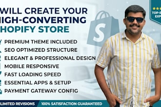 create a 7 figure shopify store for you
