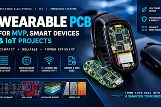 design custom wearable pcb for mvp prototype iot smart devices and embedded iot