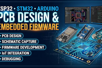 design esp32 stm32 arduino pcb and embedded firmware