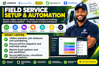 setup jobber housecall pro workiz servicem8 fieldpulse workflow automation