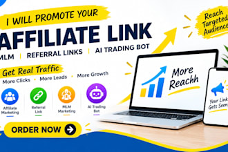 promote MLM, affiliate, referral links and ai trading bot offers