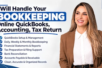 handle bookkeeping online quickbooks, accounting, tax return
