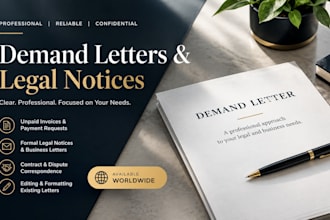 draft demand letters, legal notices, formal letters and legal documents