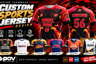 design custom sports jerseys and sublimation artwork