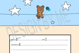 design a beautiful baptism invitation for your baby