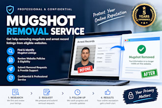 assist with mugshot removal from eligible websites