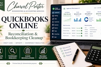 do bookkeeping, account reconciliation, and accounting cleanup