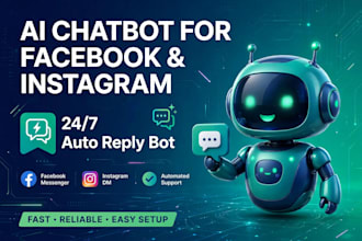 setup ai chat bot  your facebook page website with auto reply