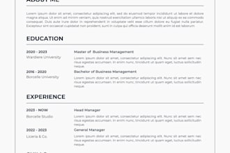 write a professional resume and cover letter