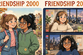 design aesthetic friendship and bff youtube thumbnail