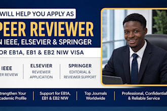 help apply as peer reviewer in ieee elsevier springer for eb1 and eb2 visa