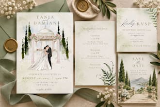 design elegant custom wedding invitations