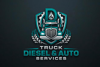 make modern custom logo for trucking, diesel, and auto brand