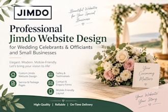 design jimdo website for wedding celebrants and officiants