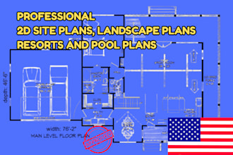 fl nc ca tn 2d glamping site plan, resort map, campground layout and pool design