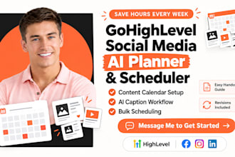 setup gohighlevel social media planner automation content calendar