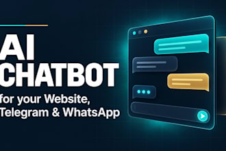build a custom ai chatbot, telegram bot or whatsapp bot with chatgpt