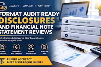 format audit ready disclosures and financial note statement reviews