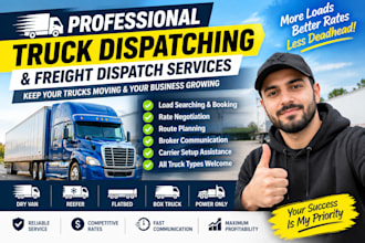 provide professional truck dispatching and freight dispatch services