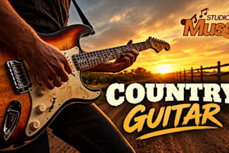 create full country guitar instrumental production for your song
