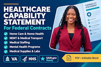 write a capability statement for home care, nemt and medical federal contracts