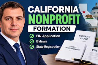 form your california nonprofit with ein and bylaws
