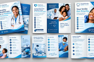 design medical brochures, healthcare flyers and dental clinic booklets
