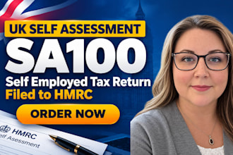 file UK self assessment sa100 income tax return for self employed to hmrc