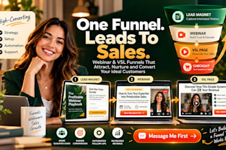 build high converting webinar funnel lead magnet tripwire vsl sales funnel