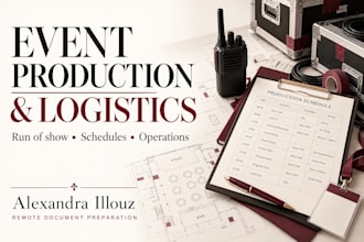 create your event production schedule and logistics plan