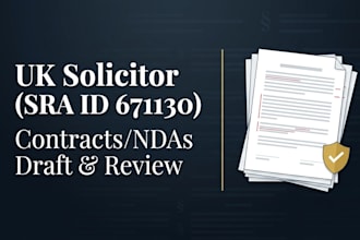 draft or review your UK business contract as a qualified solicitor