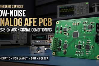 design low noise analog front end pcb afe with precision adc guard ring layout