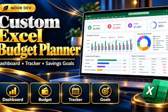 create a professional excel budget planner and dashboard