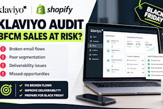 audit klaviyo and fix shopify email marketing issues for bfcm