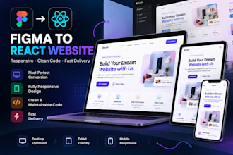 convert image or figma to a responsive react website