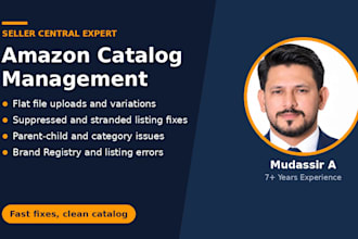 do amazon catalog management, flat file and listing fixes