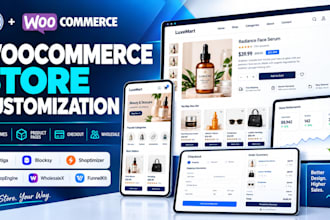 customize woocommerce stores, themes and checkout funnels