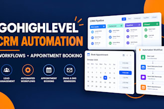 set up gohighlevel CRM workflow automation and appointment booking