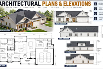 create deck permit drawings, pergola plans, porch elevations and details