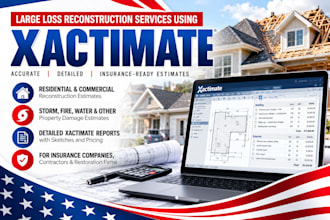do detailed xactimate estimate for water or fire damage in 3 hrs