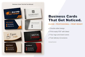 design professional business cards for your company