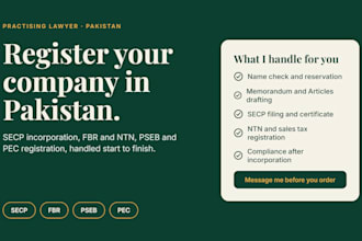 register company with secp as a corporate lawyer
