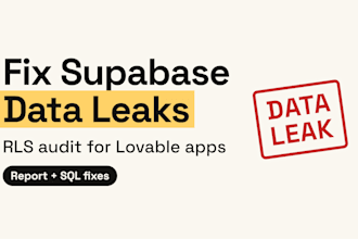 audit your supabase rls and fix data leaks in your lovable app before launch