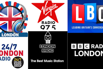 professionally airplay and broadcast your song on london radio for 30 days