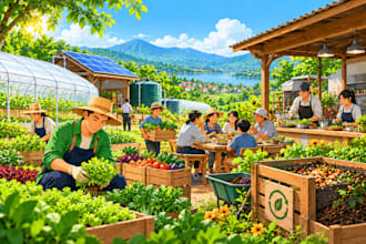 design sustainable agriculture,community farming,permaculture layout,compost bin