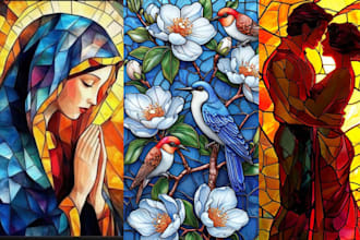 design custom stained glass art church stained glass modern mosaic window panels